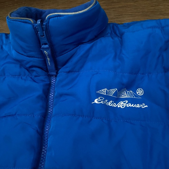 EUC Eddie Bauer Blue Puffer Jacket Youth XL 16 - Picture 2 of 12